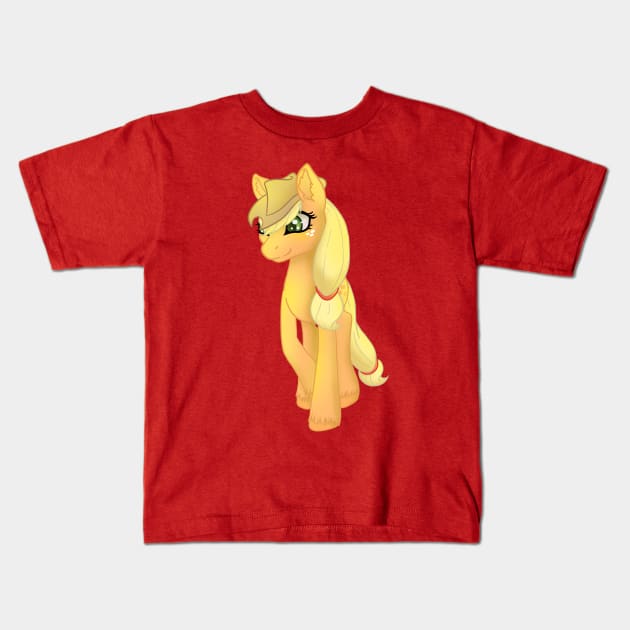 AppleJack Kids T-Shirt by ThatCatObsessedDemon